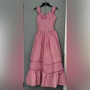 Vintage 1948 Silk Taffeta party Dress w/petticoat